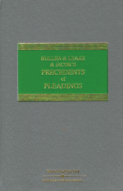 Bullen & Leake & Jacob's Precedents of Pleadings 19th ed with 1st Supplement