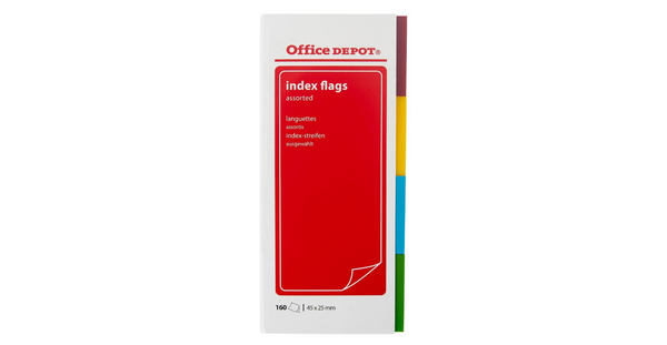 Index Flags Repositionable 25 x 45 mm Assorted 40 x 4 Pack