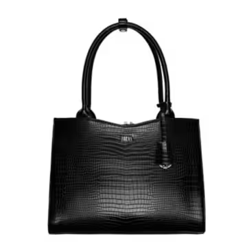 Ladies Laptop Bag Midi Croco Black 14