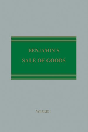 Benjamin's Sale of Goods 12th ed with 1st Supplement