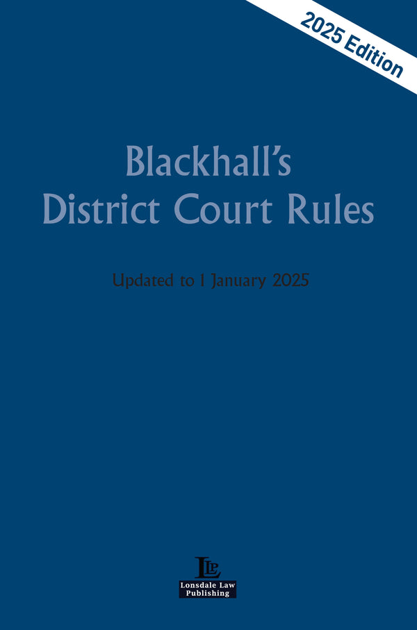 Blackhall’s Court Rules 2025