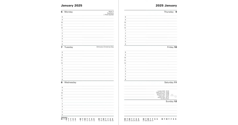 Pocket Diary 2025 - Black