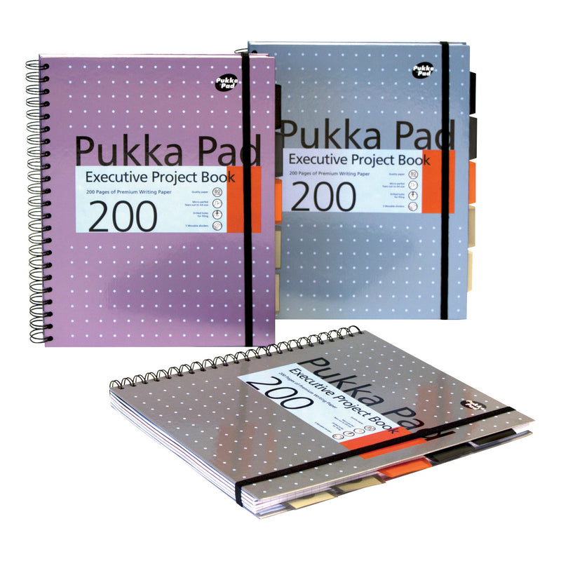 Pukka Pad Project Book Metallic [Pack 3]