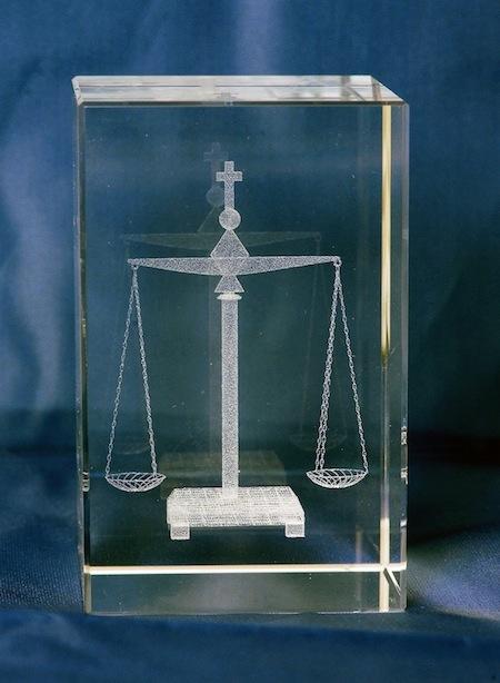Paperweight Scales of Justice