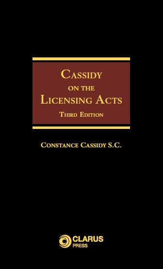 Cassidy Licensing Acts 3rd Edition