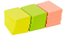 Sticky Notes 38 x 51 mm Assorted Neon - 12 Pads of