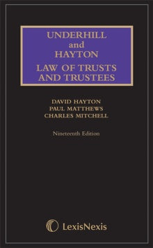 Underhill and Hayton Law of Trusts and Trustees Set : (includes mainwork and supplement)