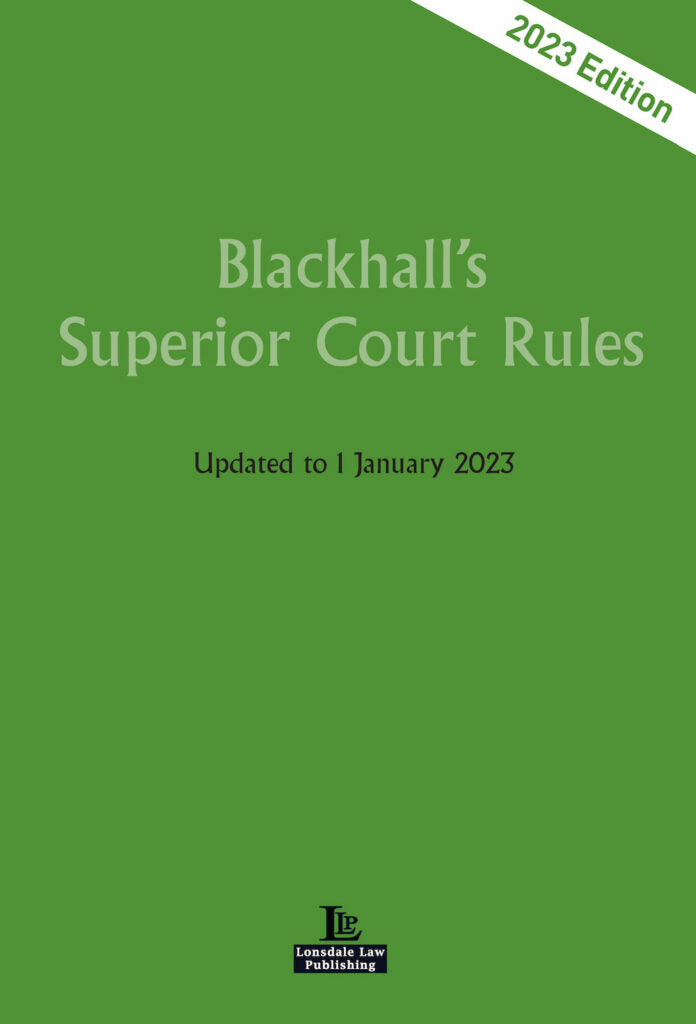 Blackhall’s Court Rules 2023